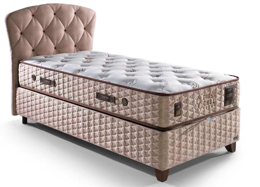 Тапицирана основа за легло «Fresh Cell Prime» с място за съхранение, повдигащ механизъм, система за безшумно затваряне