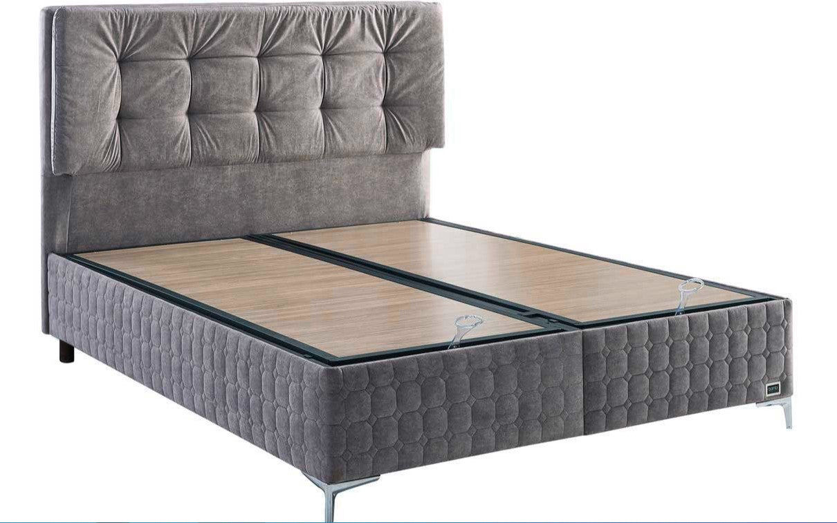 Тапицирано легло «Sleepure» + Матрак и табла - с място за съхранение, повдигащ механизъм, система за безшумно затваряне