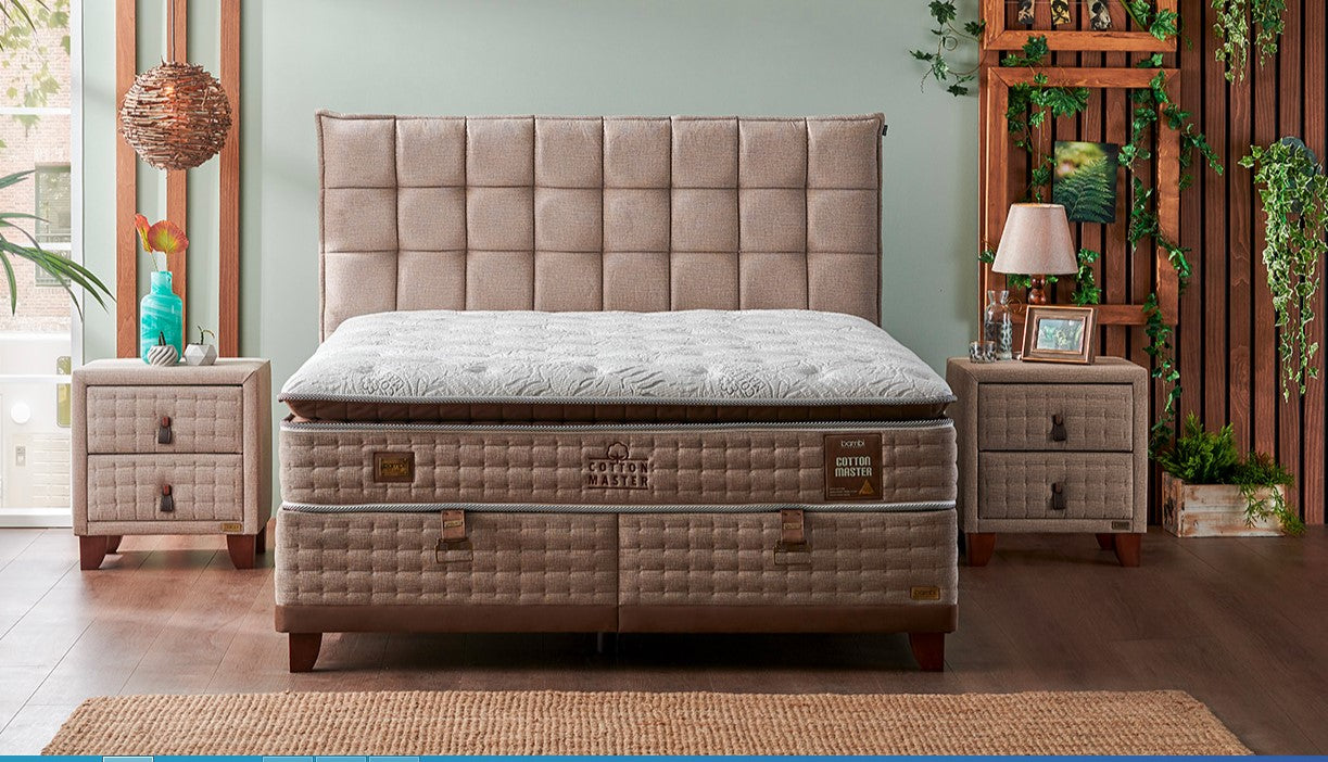 Матрак «Cotton Master» с естествен памук, с двойна покет пружинна система, 34 см