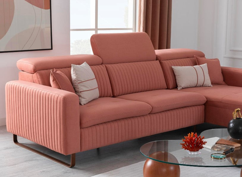 Ъглов разтегателен диван «Galaksi Relax» + електрически механизъм, USB зарядна станция, ширина 305см