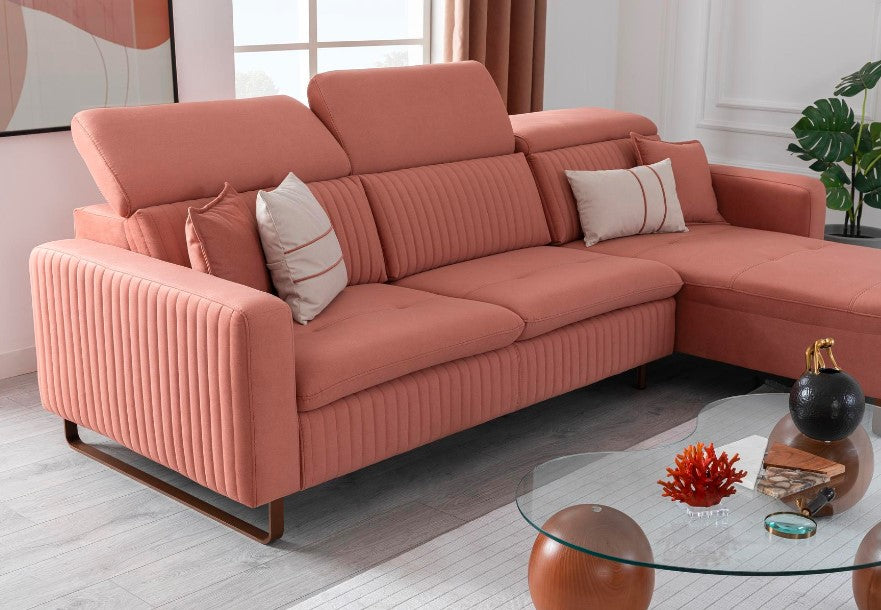 Ъглов разтегателен диван «Galaksi Relax» + електрически механизъм, USB зарядна станция, ширина 305см