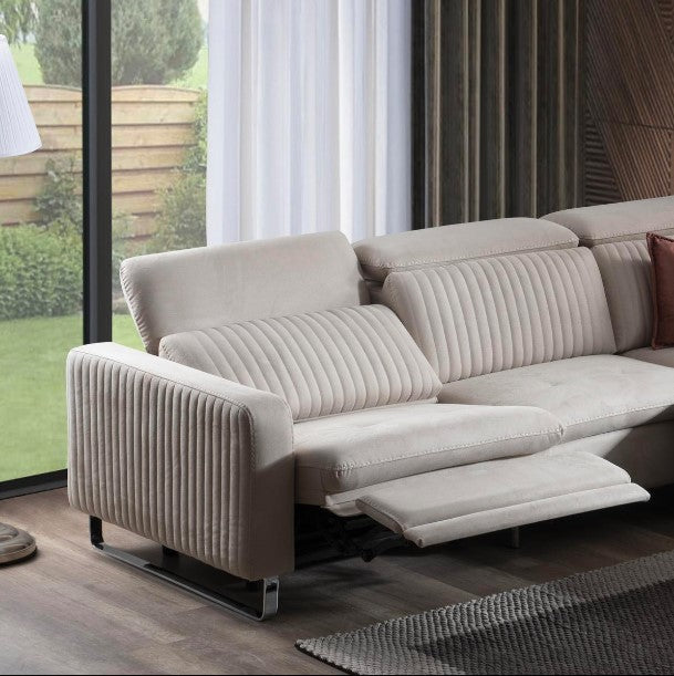 Ъглов разтегателен диван «Galaksi Corner» + електрически механизъм, USB зарядна станция, ширина 280см