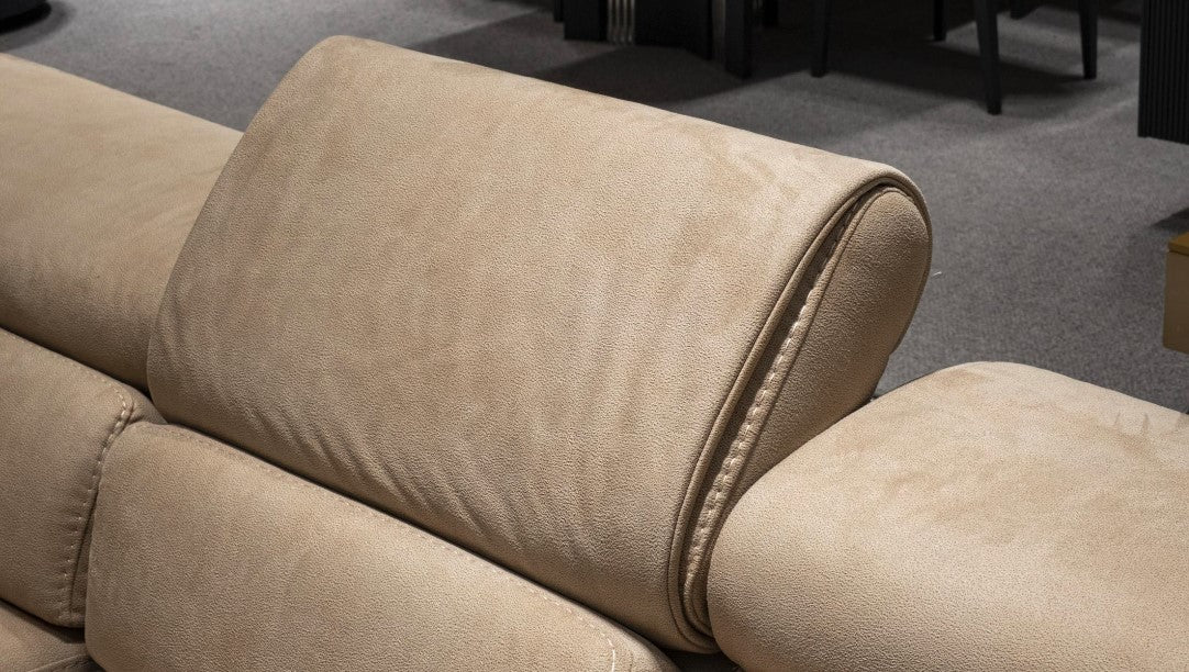 Ъглов разтегателен диван «Nisa» + електрически механизъм, USB зарядна станция, ширина 295см