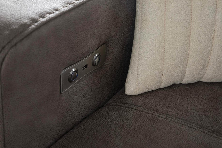 Ъглов разтегателен диван «Galaksi Lounge» + електрически механизъм, USB зарядна станция, ширина 292см