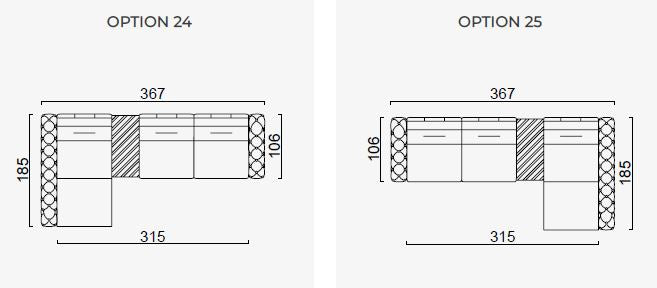 37 готови конфигурации на модулен разтегателен диван «Gallardo»