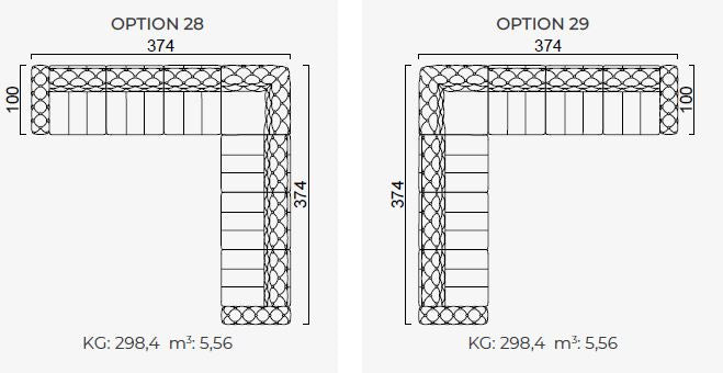 29 готови конфигурации на модулен разтегателен диван «Dallas»