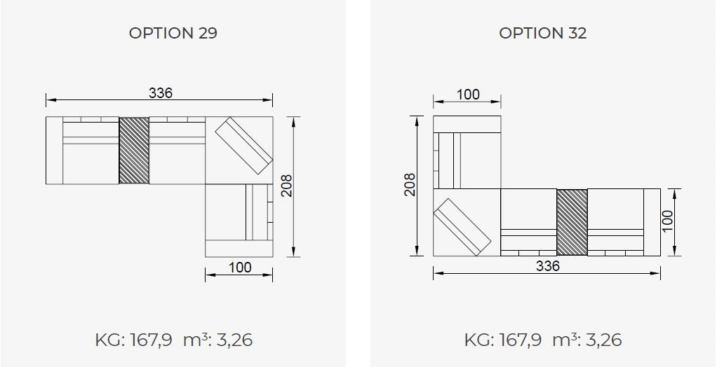 29 готови конфигурации на модулен разтегателен диван «Cavalli»