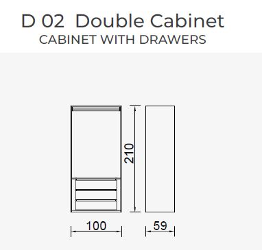 19 конфигурирани модула за гардероб «Alfa» - с осветление, чекмеджета, лостове за закачалки и рафтове
