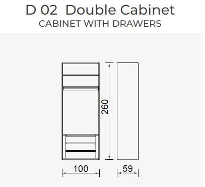 19 конфигурирани модула за гардероб «Alfa» - с осветление, чекмеджета, лостове за закачалки и рафтове