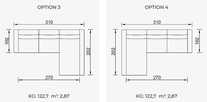 20 готови конфигурации на модулен диван «Conrad»