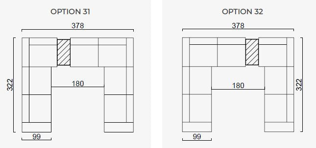 33 готови конфигурации на модулен диван «Plus Poufy»