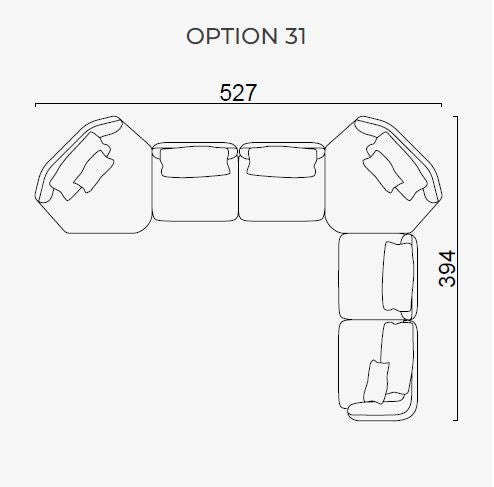 33 готови конфигурации на модулен диван «Lugano»
