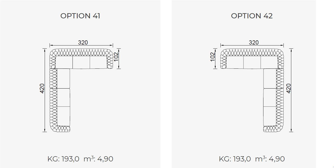 50 готови конфигурации на модулен диван «Aspendos»