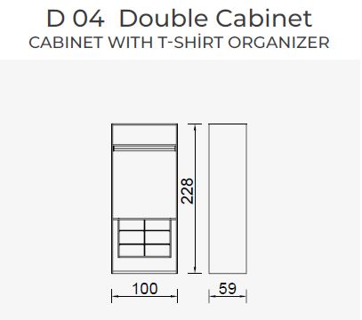 19 конфигурирани модула за гардероб «Alfa» - с осветление, чекмеджета, лостове за закачалки и рафтове