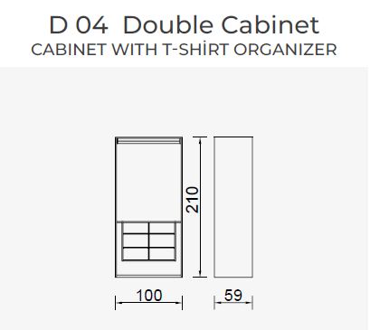 19 конфигурирани модула за гардероб «Alfa» - с осветление, чекмеджета, лостове за закачалки и рафтове