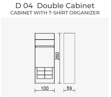 19 конфигурирани модула за гардероб «Alfa» - с осветление, чекмеджета, лостове за закачалки и рафтове