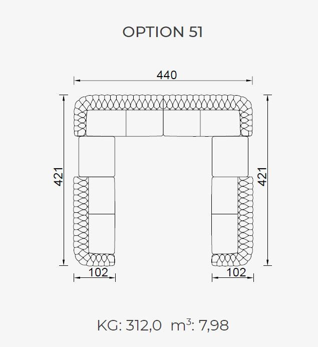 50 готови конфигурации на модулен диван «Aspendos»