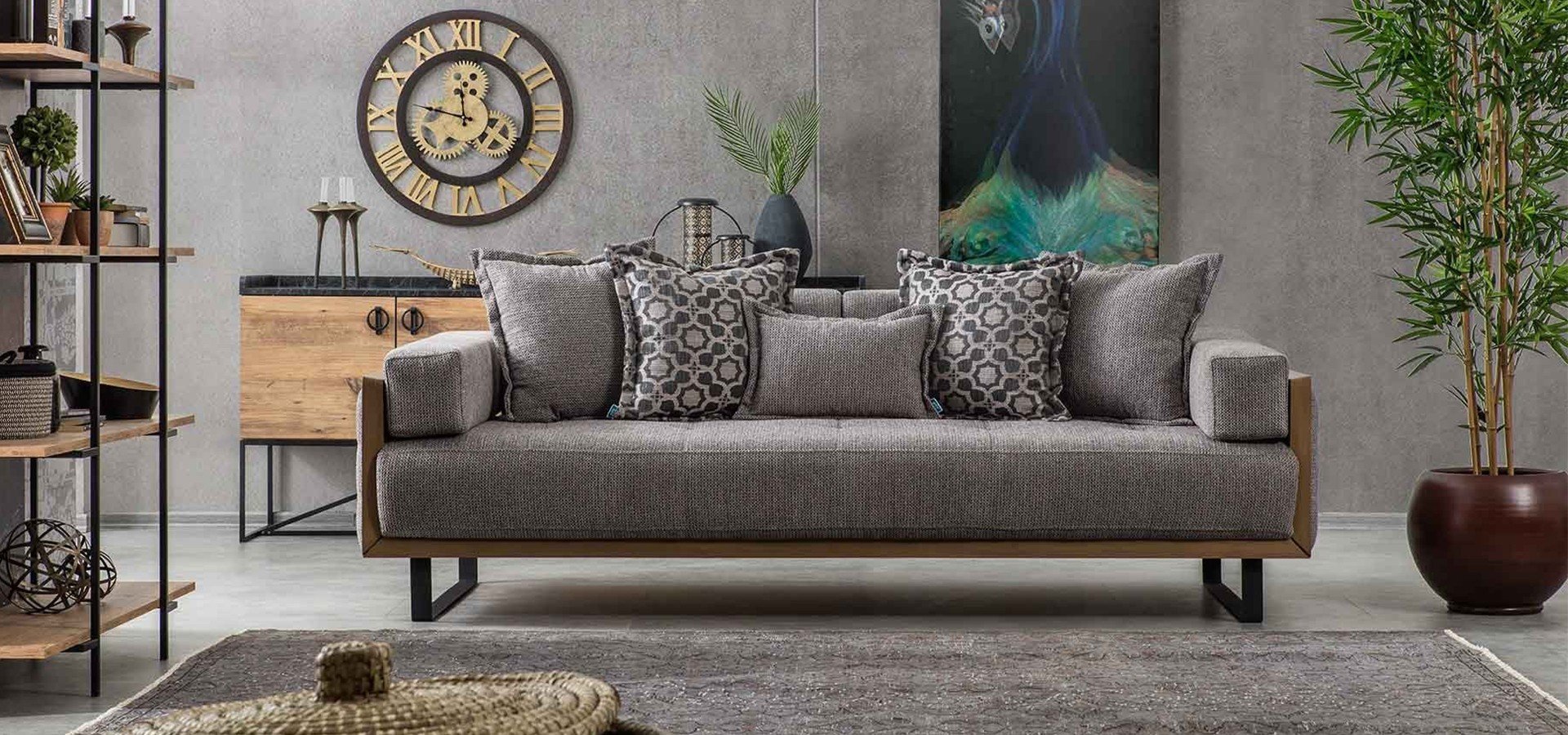 Двуместен диван Gala Mobilya Loft (6599704281284)