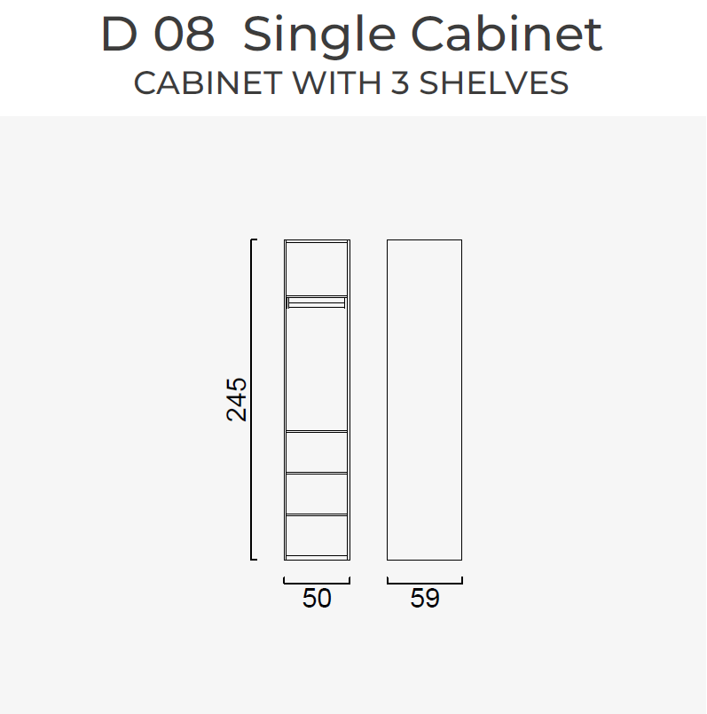 19 конфигурирани модула за гардероб «Alfa» - с осветление, чекмеджета, лостове за закачалки и рафтове