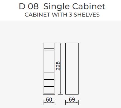 19 конфигурирани модула за гардероб «Alfa» - с осветление, чекмеджета, лостове за закачалки и рафтове
