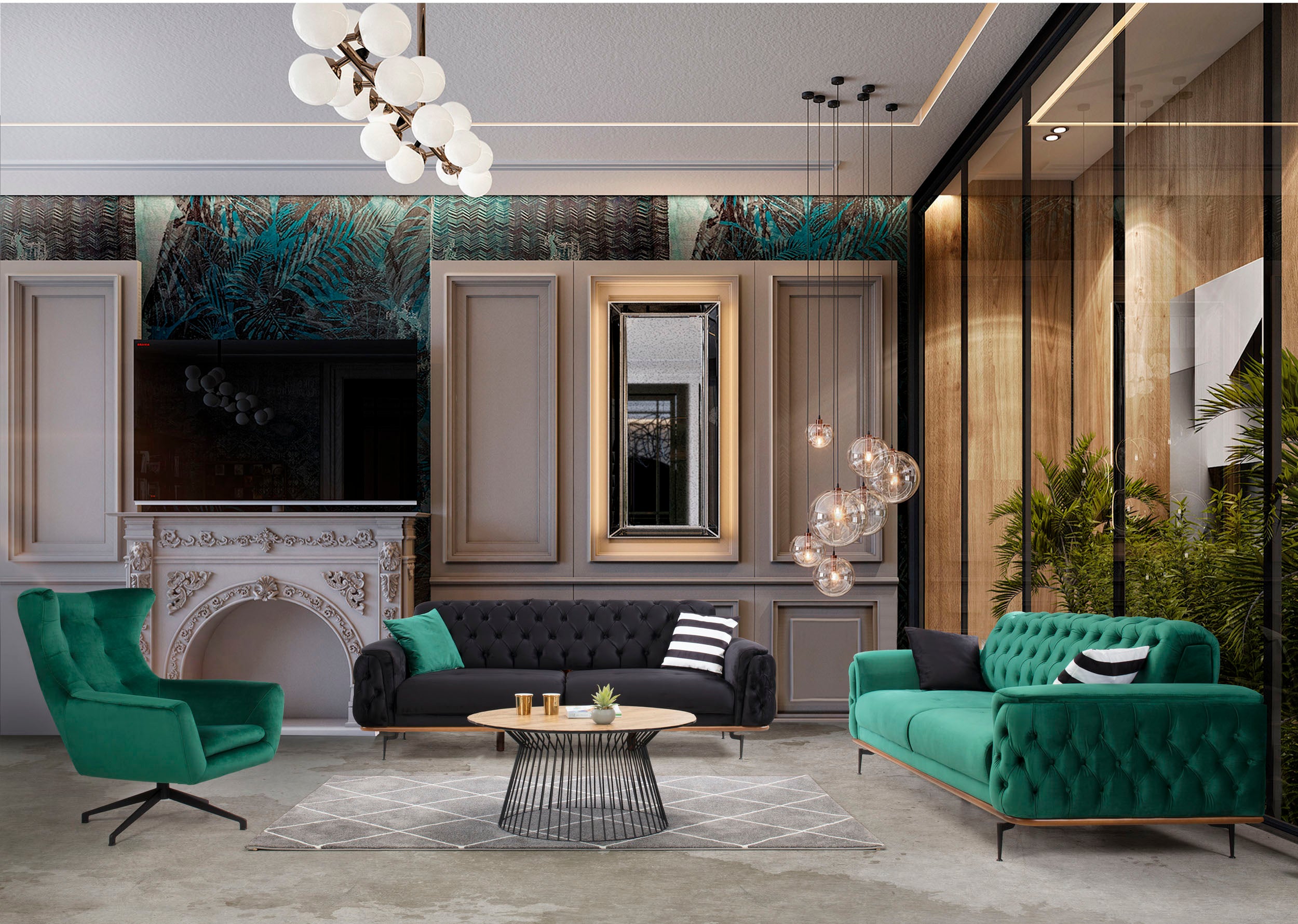 Двуместен диван Sofatolia Efes (6686155309252)