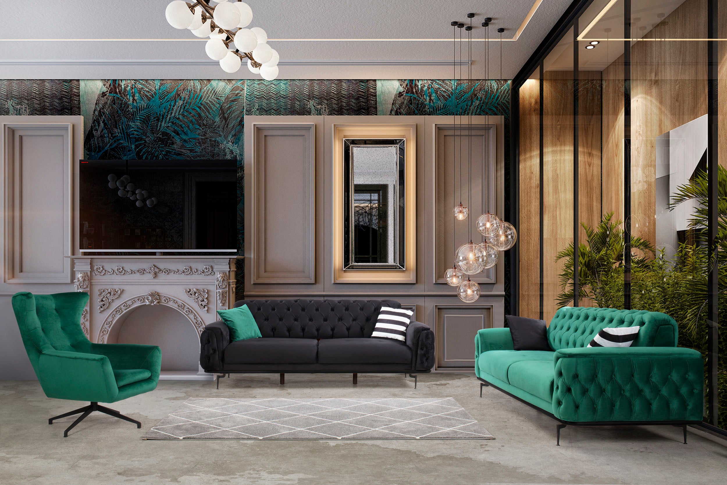 Триместен диван Sofatolia Efes (6684071821508)