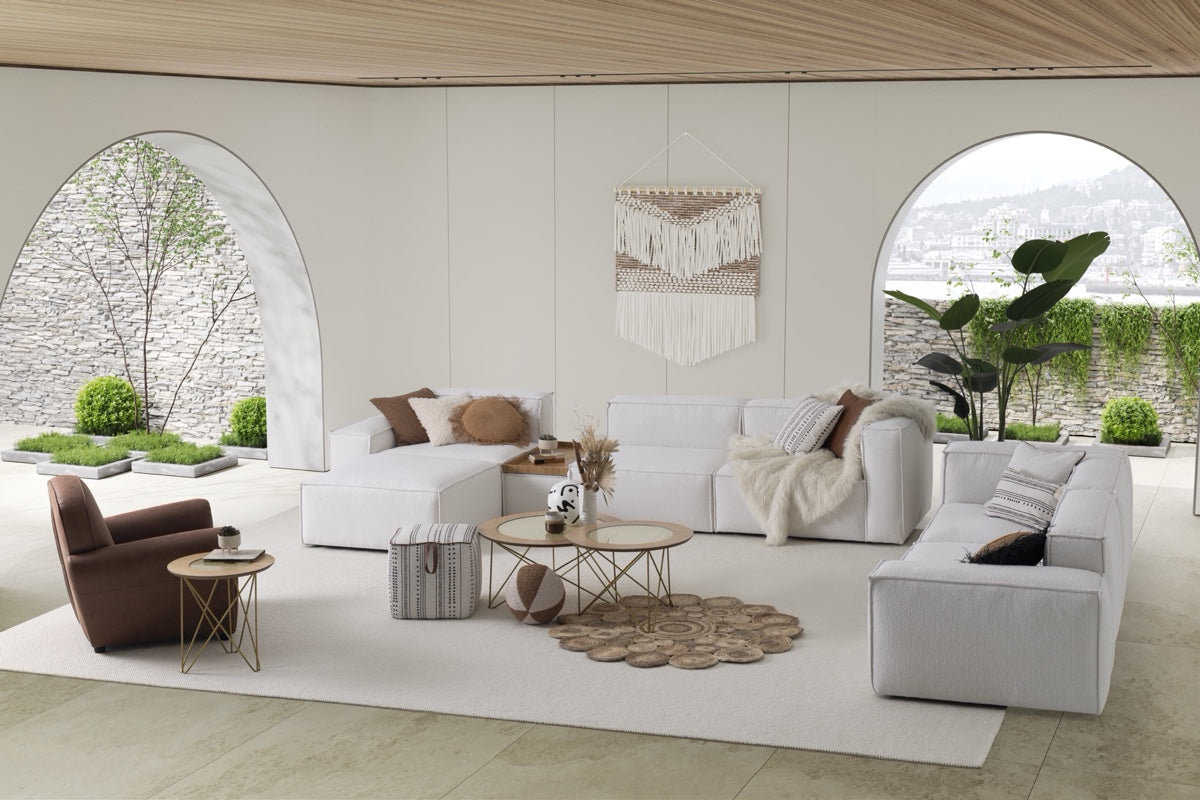 52 готови конфигурации на модулен диван «Plus Poufy Bohem» от серия Colorium