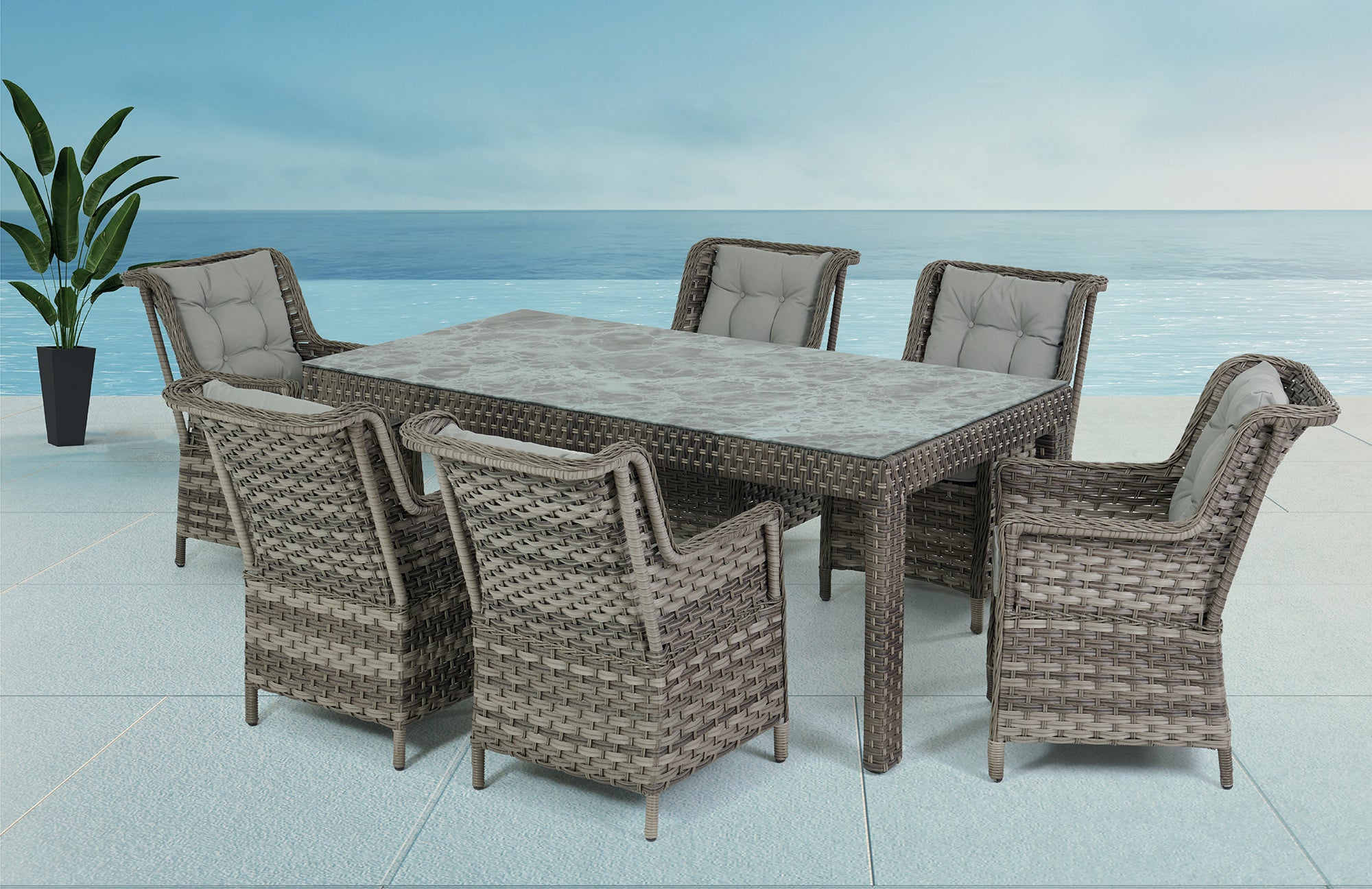 Градински сет «Roza Anka 708» - маса + шест стола