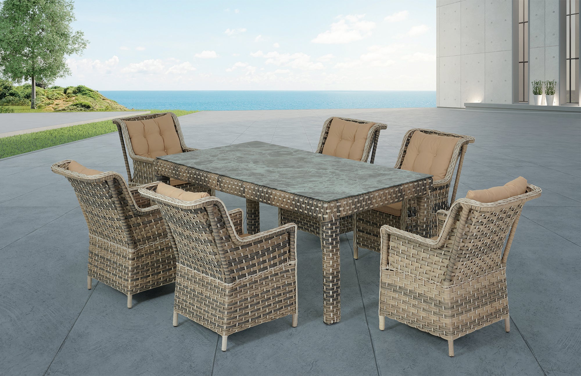 Градински сет «Roza Anka 708» - маса + шест стола