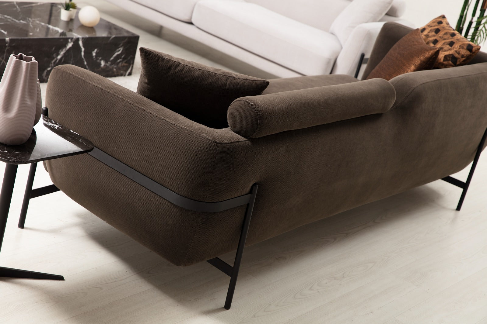 Триместен диван «Premium» + подвижна възглавница за глава, ширина 220см