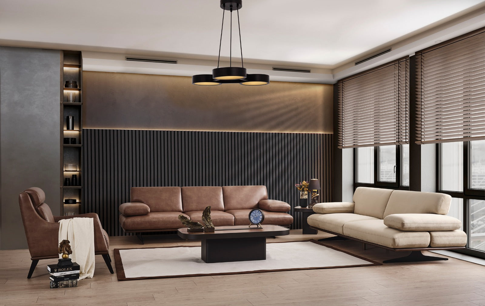 Триместен разтегателен диван «Rapid» + подвижни подлакътници, ширина 240см