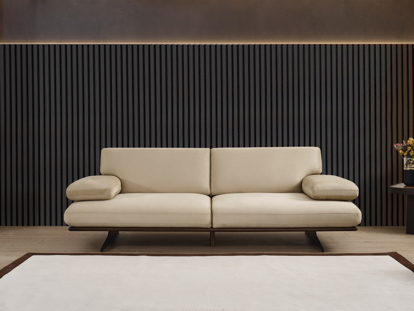 Четириместен разтегателен диван «Rapid» + декоративни възглавници, ширина 265см