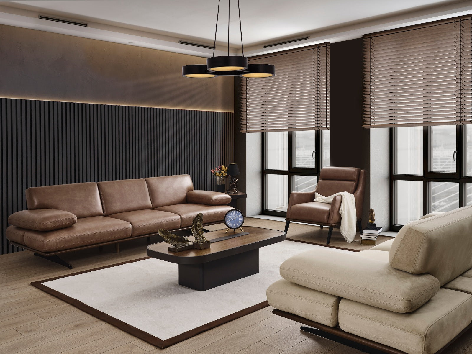 Четириместен разтегателен диван «Rapid» + декоративни възглавници, ширина 265см