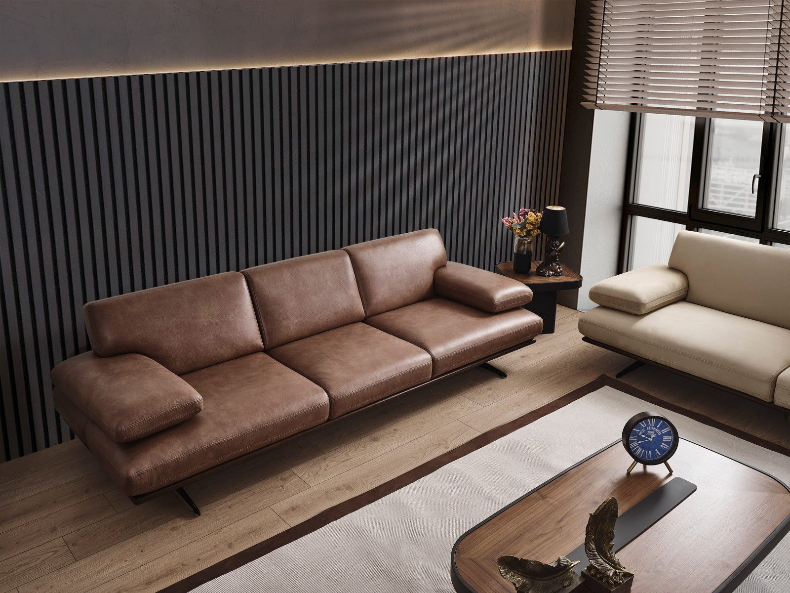 Четириместен разтегателен диван «Rapid» + декоративни възглавници, ширина 265см