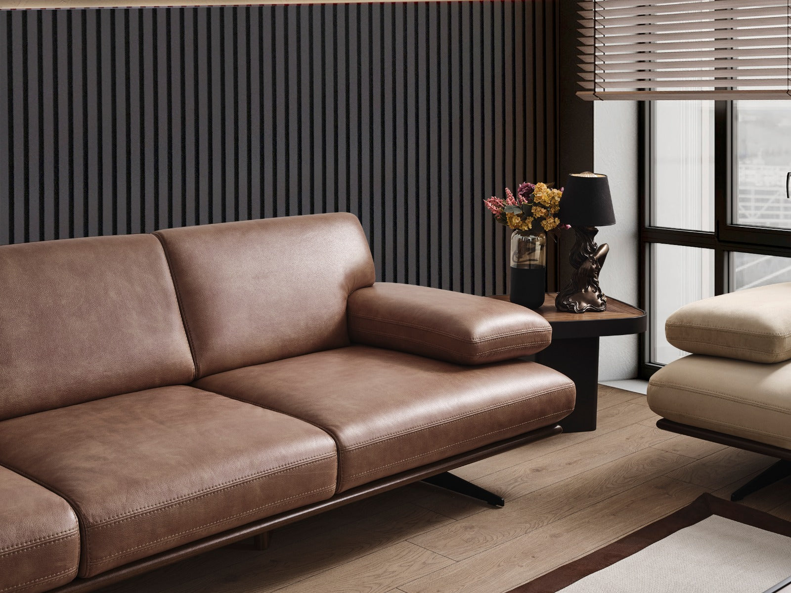 Четириместен разтегателен диван «Rapid» + декоративни възглавници, ширина 265см