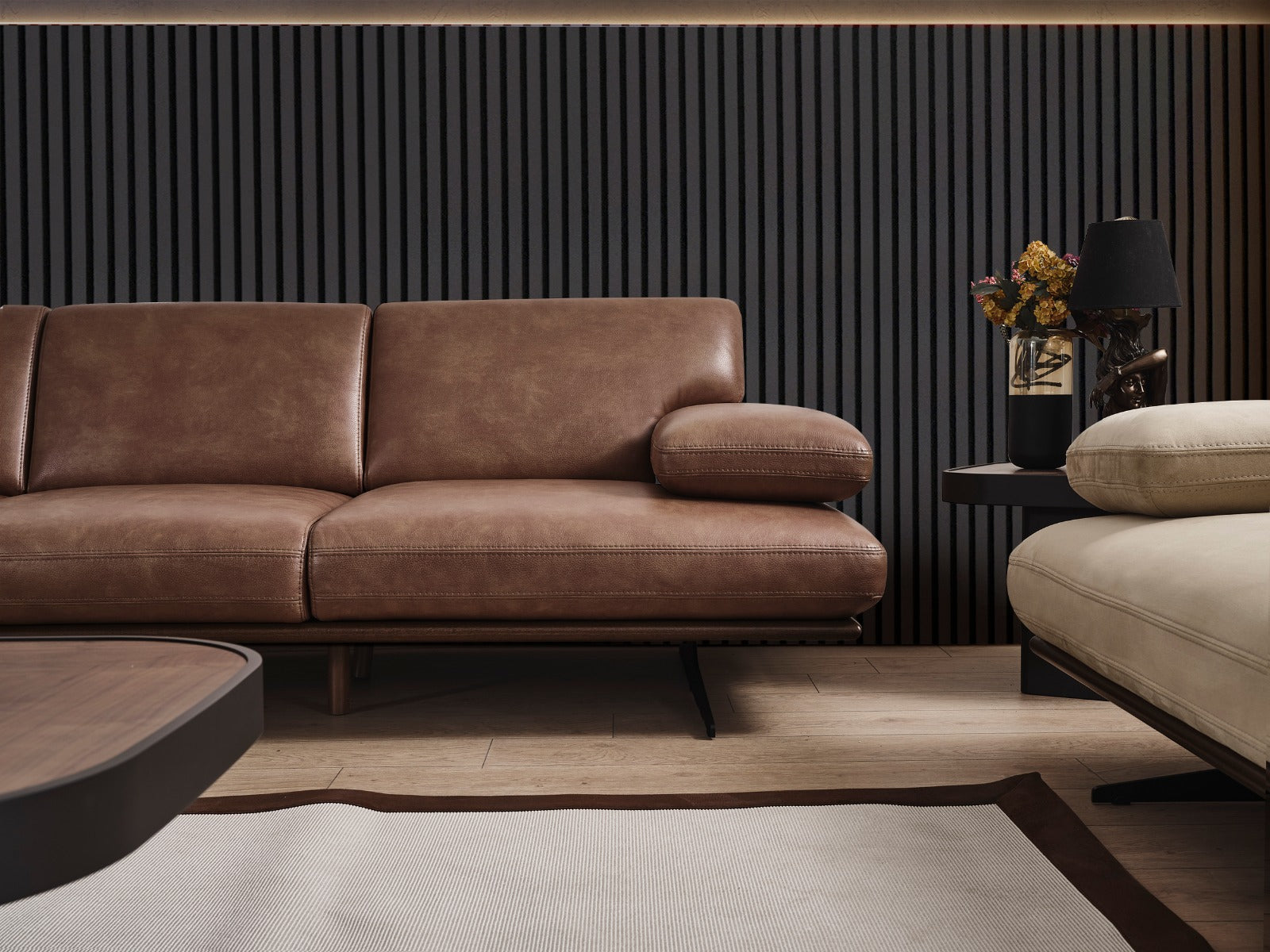 Четириместен разтегателен диван «Rapid» + декоративни възглавници, ширина 265см