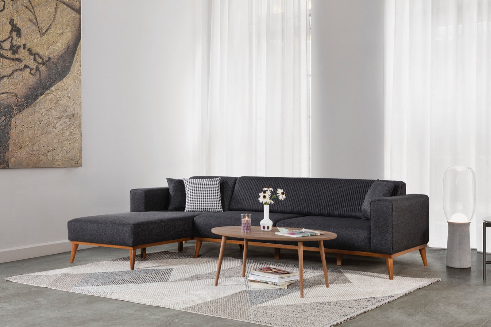 Ъглов диван Sofatolia Asya (6656905969860)