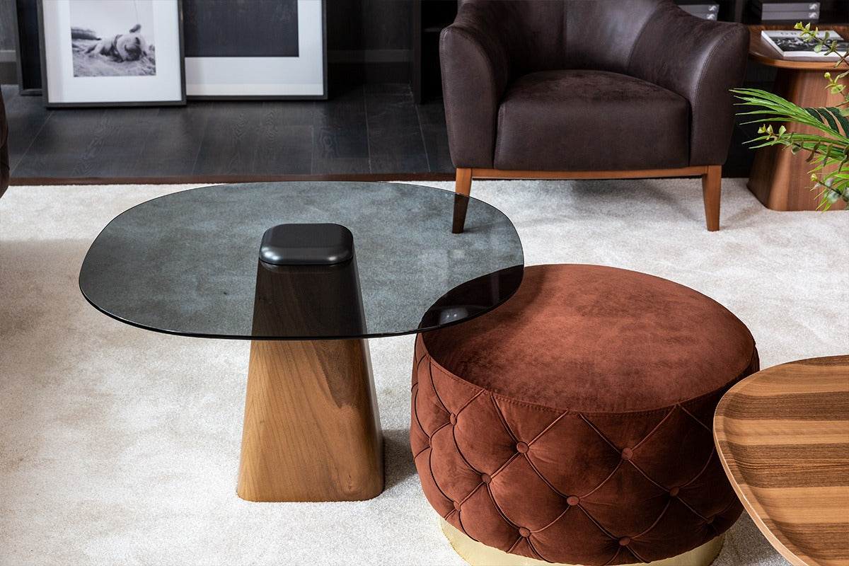 Табуретка Saloni Mobilya Chelsea Middle с капитонаж (6654290428100)