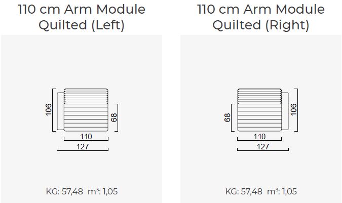 20 модула за модулен диван «Heritage»