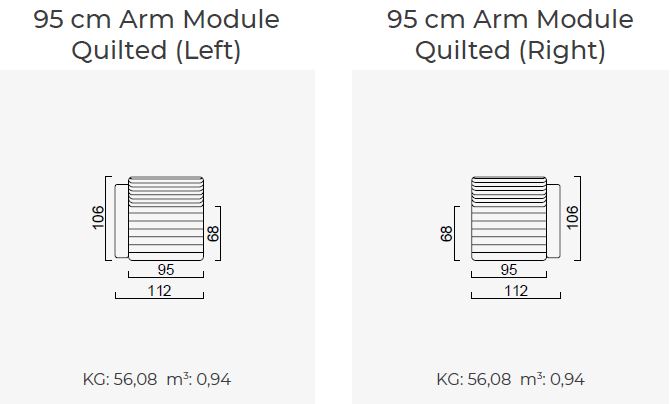 20 модула за модулен диван «Heritage»