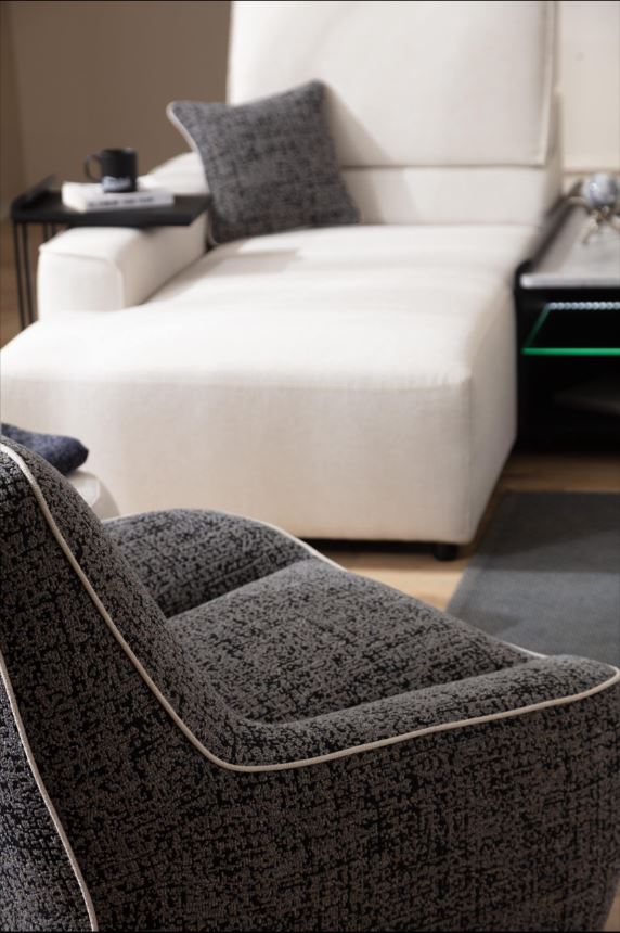 Ъглов разтегателен диван «Bahar» + електрически механизъм, USB зарядна станция, ширина 380см