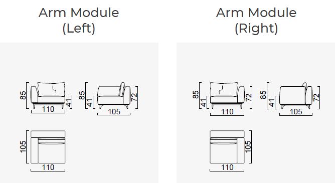 8 модула за модулен диван «Loft»