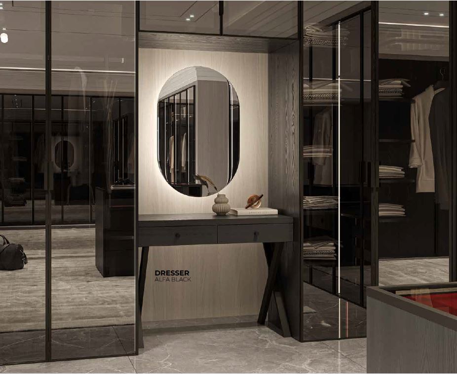 Тоалетка «Alfa» + огледало и чекмедже, с избор на цвят, размер 100х77х50см