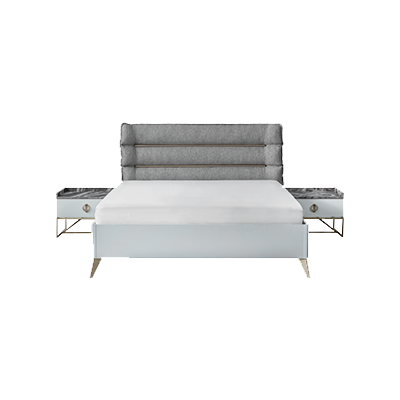 Легло с ракла и табла Gala Mobilya Loft Gold 160х200см (6589176479940)