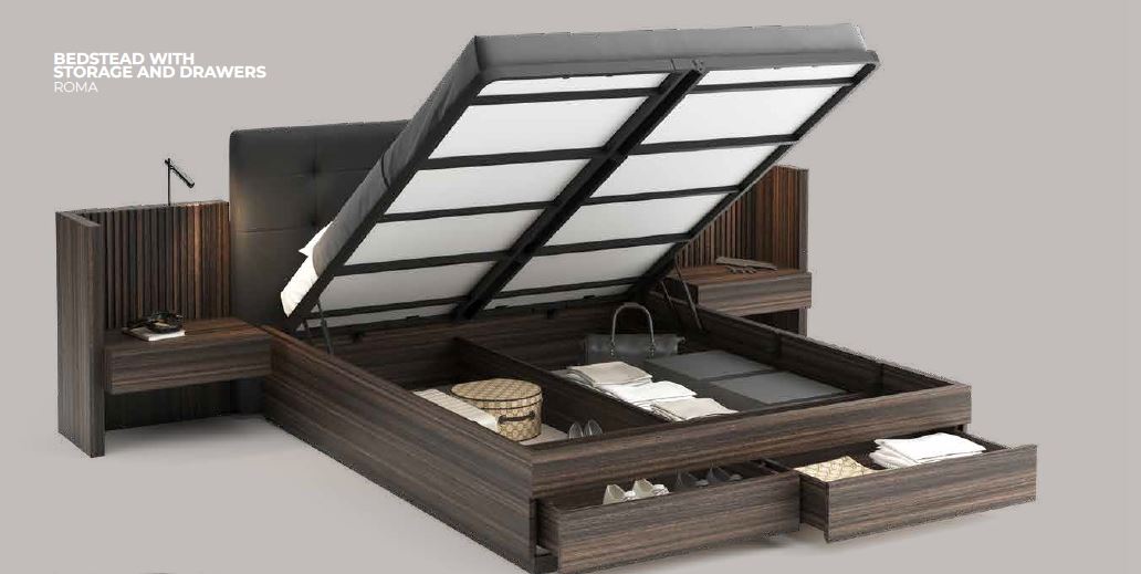 Легло «Roma» с място за съхранение, повдигащ механизъм