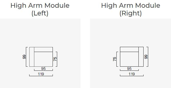 11 модула за модулен диван «Plus Poufy»