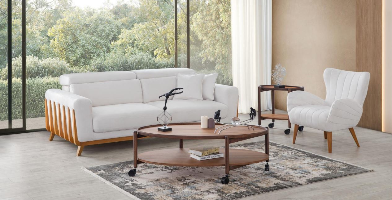 Триместен разтегателен диван «Hunkar» с електрически механизъм, USB зарядна станция, ширина 230см