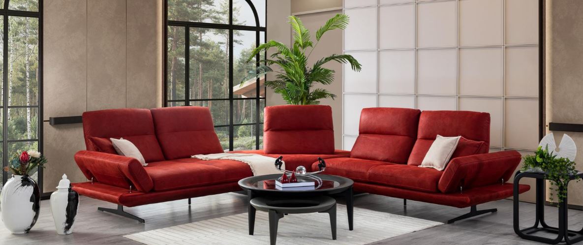 Ъглов разтегателен диван «Mostar» + три декоративни възглавници, ширина 322см