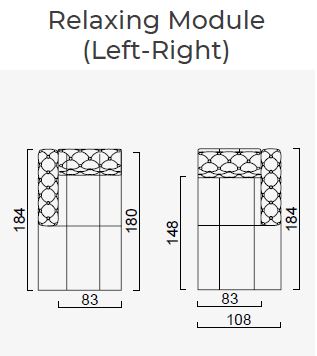 8 модула за модулен разтегателен диван «Dallas»