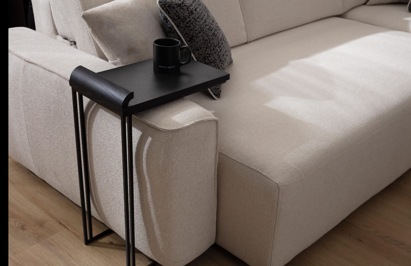 Модулен разтегателен диван «Bahar» + електрически механизъм, USB зарядна станция, конзолна масичка